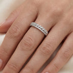 Spotlight Stacker â€“ 925 Silver PavÃ© Band