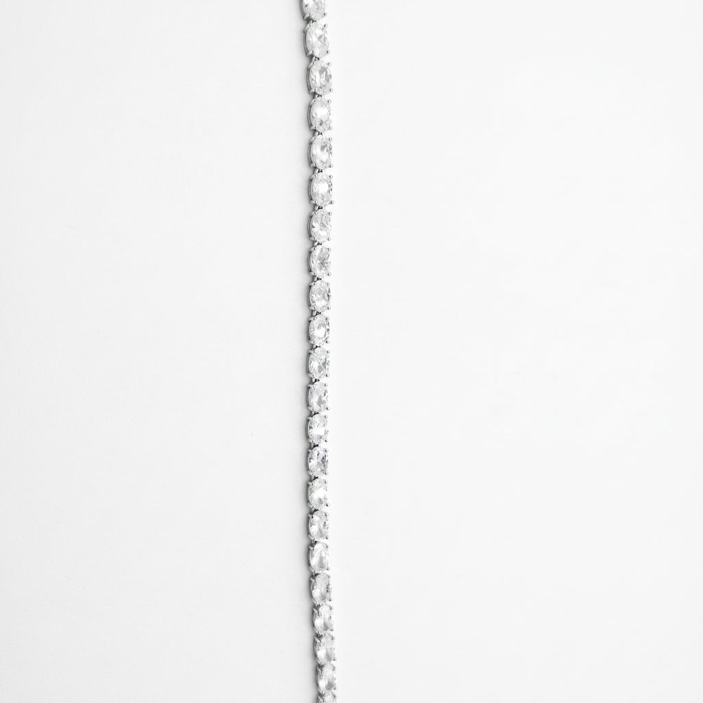 Silver Oval Tennis Bracelet