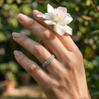 Spotlight Stacker â€“ 925 Silver PavÃ© Band