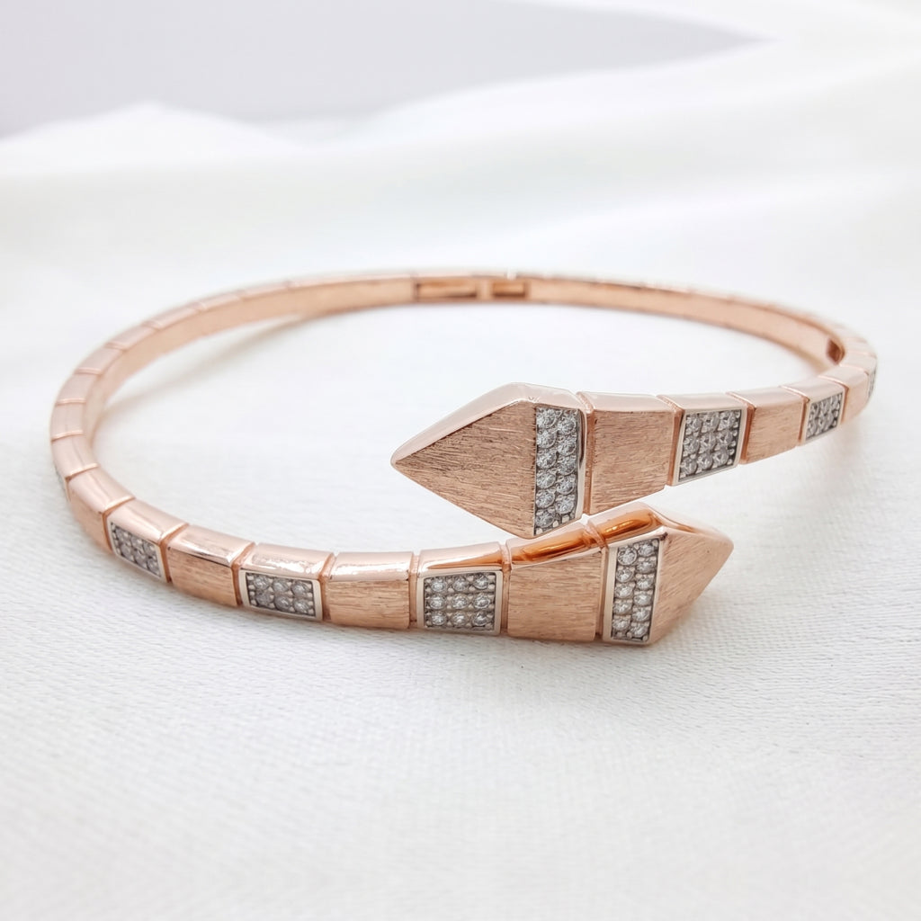 Rose Gold Serpenti Flex Pave Bangle