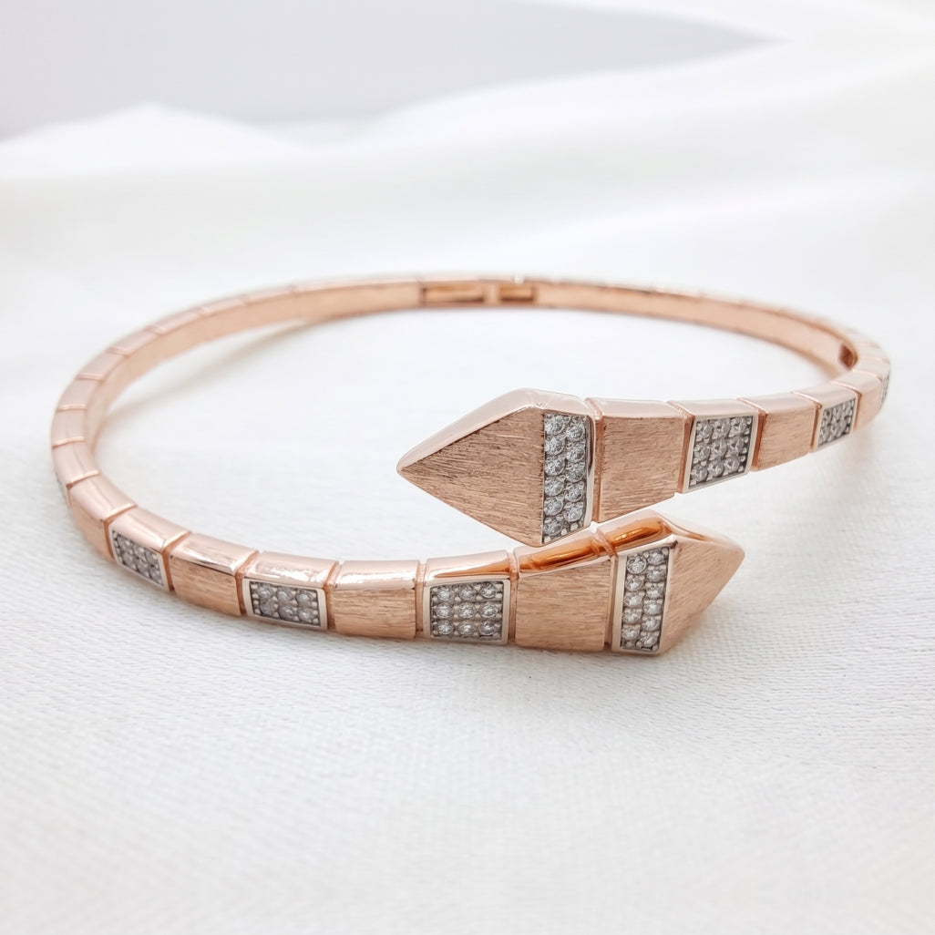 Rose Gold Serpenti Flex Pave Bangle