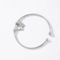 Silver Pave Butterfly Mother of Pearl Charm Cuff