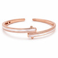 Rose Gold Mother of Pearl Nail Cuff Bracelet