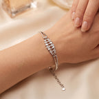 Silver Multi Infinity Pave Bangle Bracelet
