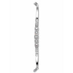 Silver Mother of Pearl Square Halo Station Bracelet