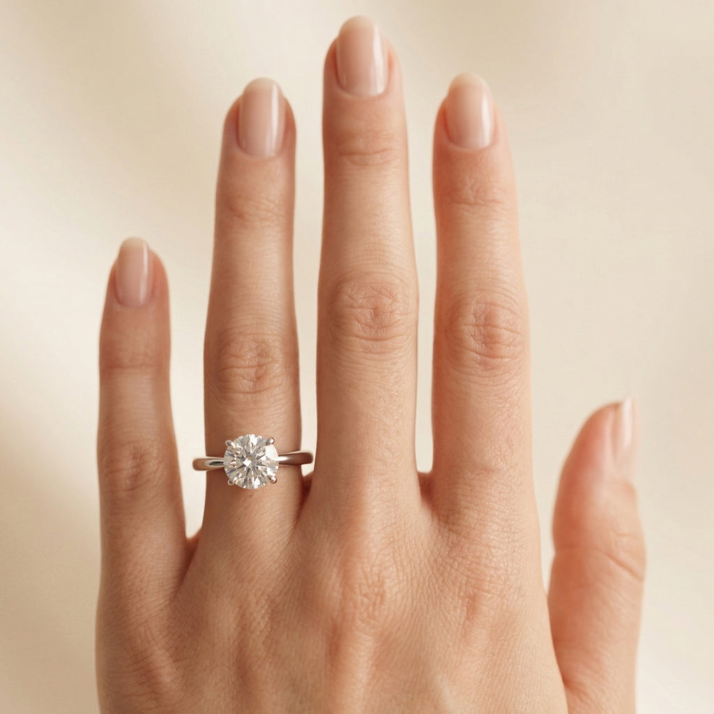 Round Single Stone Ring