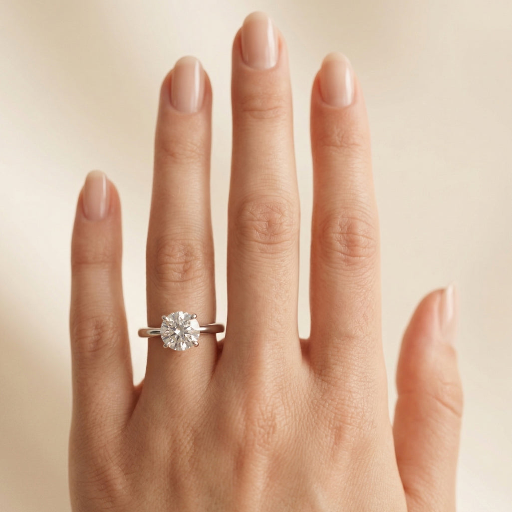 Round Single Stone Ring