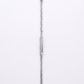 Franco Chain Pave ID Plaque Bracelet 925 Sterling Silver