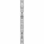 Greek Key Cable Pave Link Bracelet 925 Sterling Silver