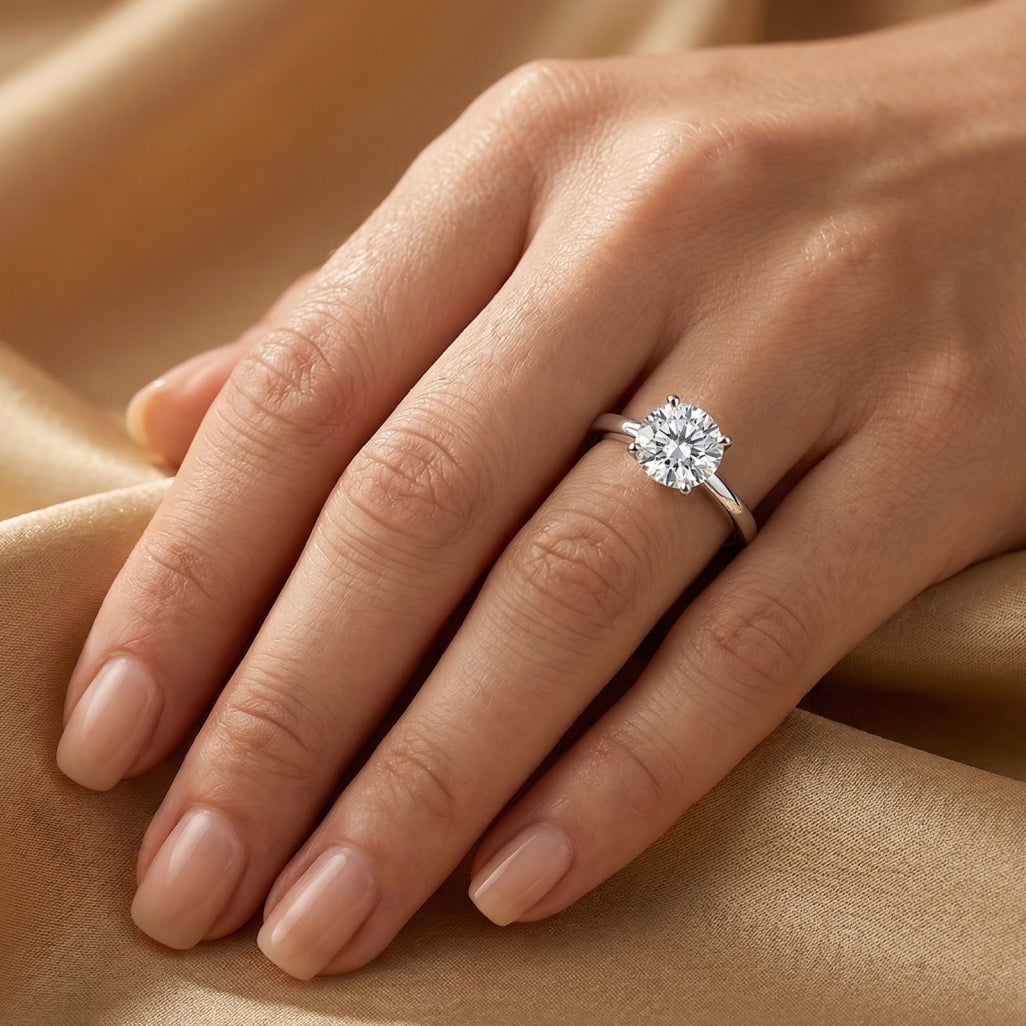 Round Single Stone Ring