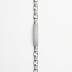 Centre Pave ID Block Link Bracelet 925 Sterling Silver