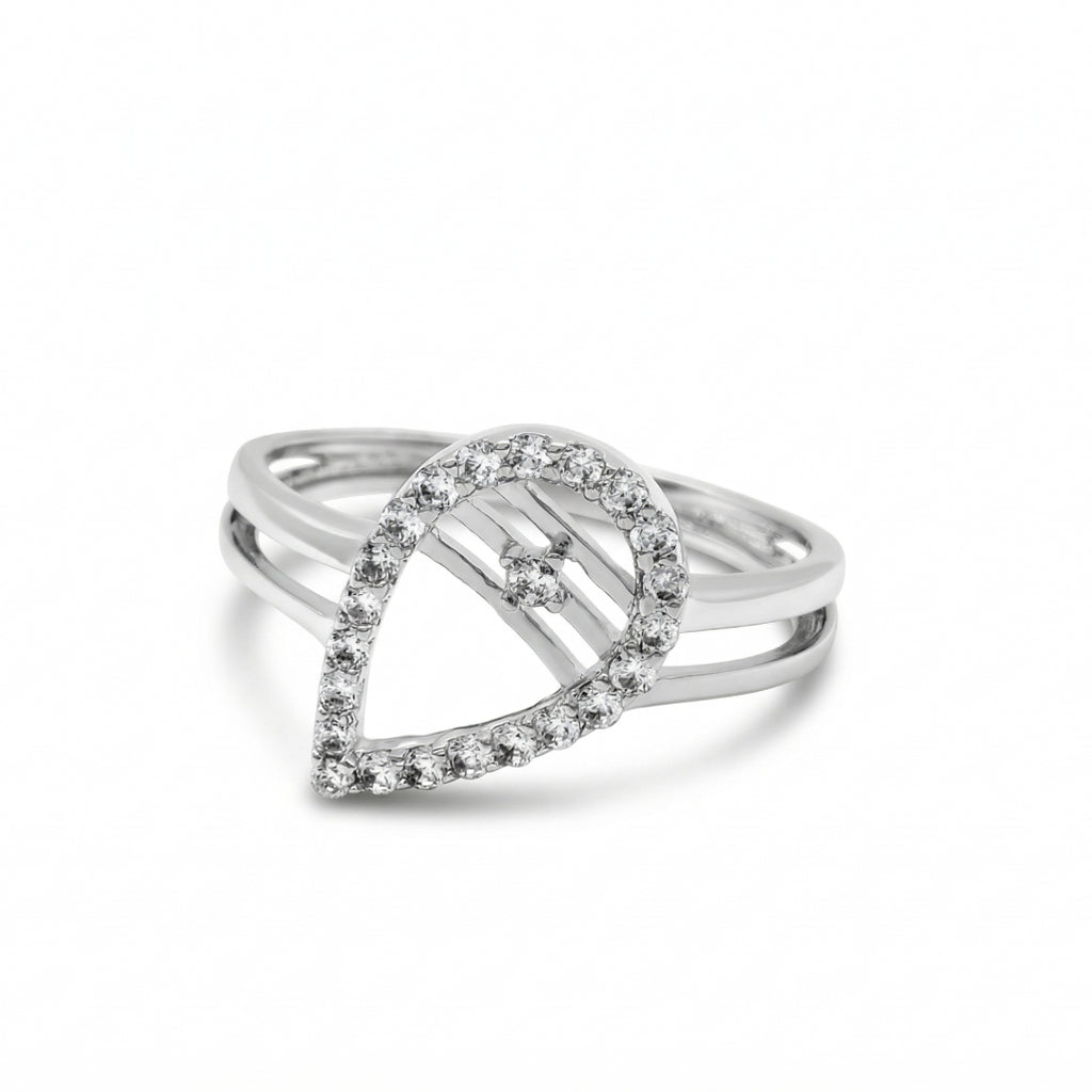 Leaf & Stone Loop Wrap Ring
