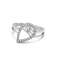 Leaf Wrap Ring 925 Silver Stone Loop