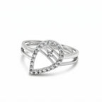 Leaf Wrap Ring 925 Silver Stone Loop