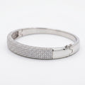 Pave Bombe Bangle 925 Sterling Silver