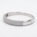 Pave Bombe Bangle 925 Sterling Silver