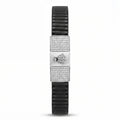 Crown Emblem Pave Ceramic Bracelet 925 Sterling Silver