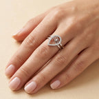 Leaf Wrap Ring 925 Silver Stone Loop