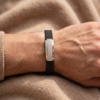 Classic Pave ID Ceramic Bracelet 925 Sterling Silver