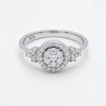 Multi Shape Stone Cluster Ring 925 Silver