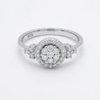 Multi Shape Stone Cluster Ring 925 Silver