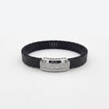 Classic Pave ID Ceramic Bracelet 925 Sterling Silver