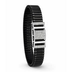 Architect Pave Plaque Ceramic Bracelet 925 Sterling Silver