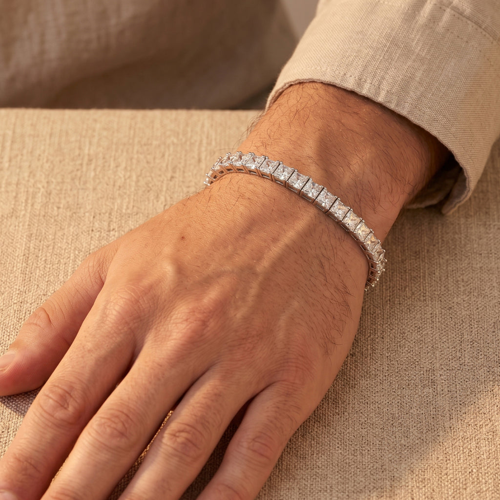 Princess Cut Tennis Bracelet 925 Sterling Silver