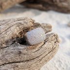 Cushion Dome Pave Signet Ring