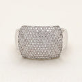 Cushion Dome Pave Signet Ring