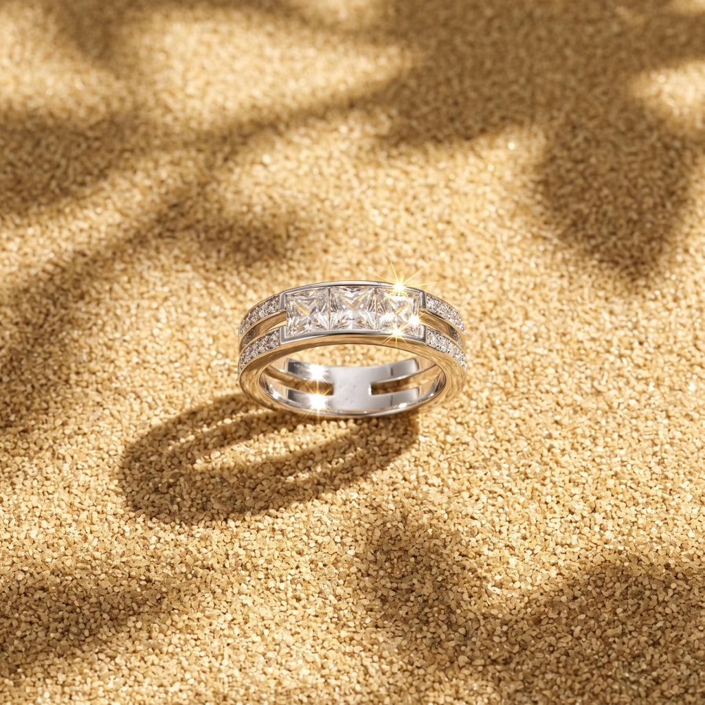 Triple Princess Rail Ring