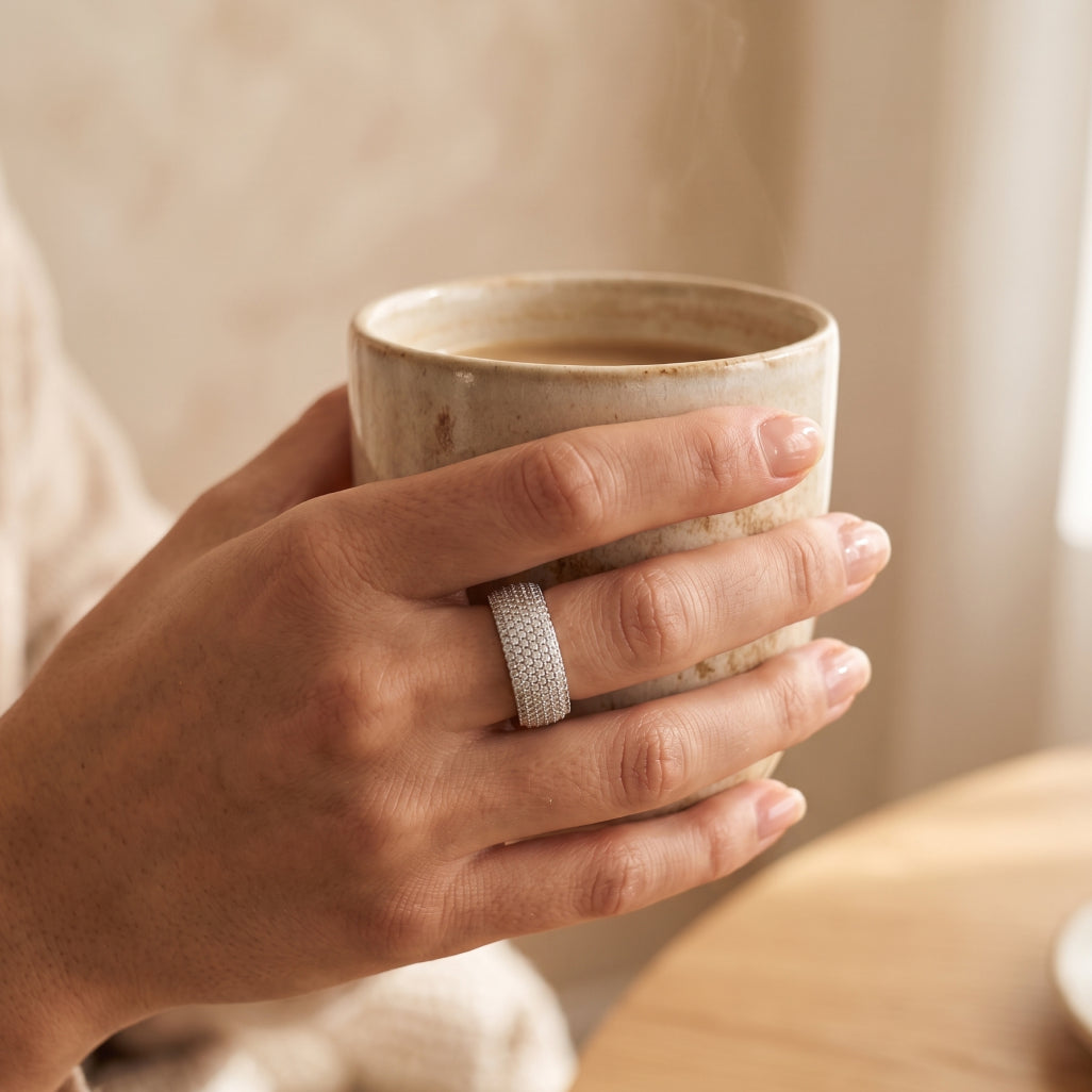 Dome Pave Eternity Band