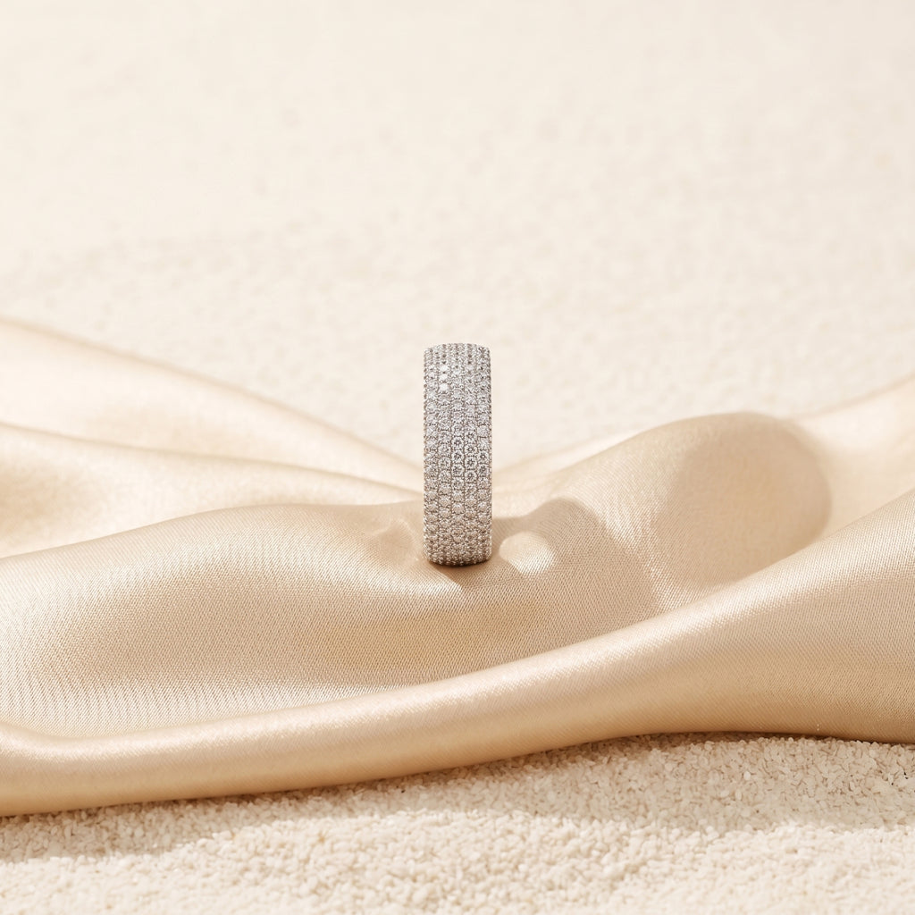Dome Pave Eternity Band