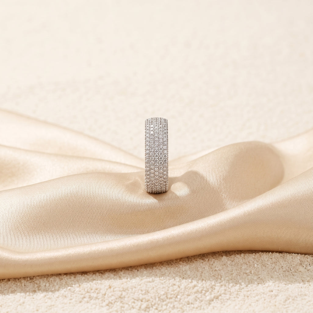 Dome Pave Eternity Band