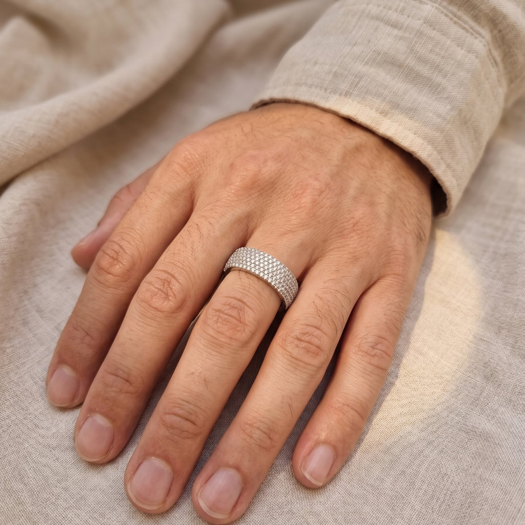 Dome Pave Eternity Band