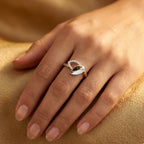 Teardrop Frame Stone Ring