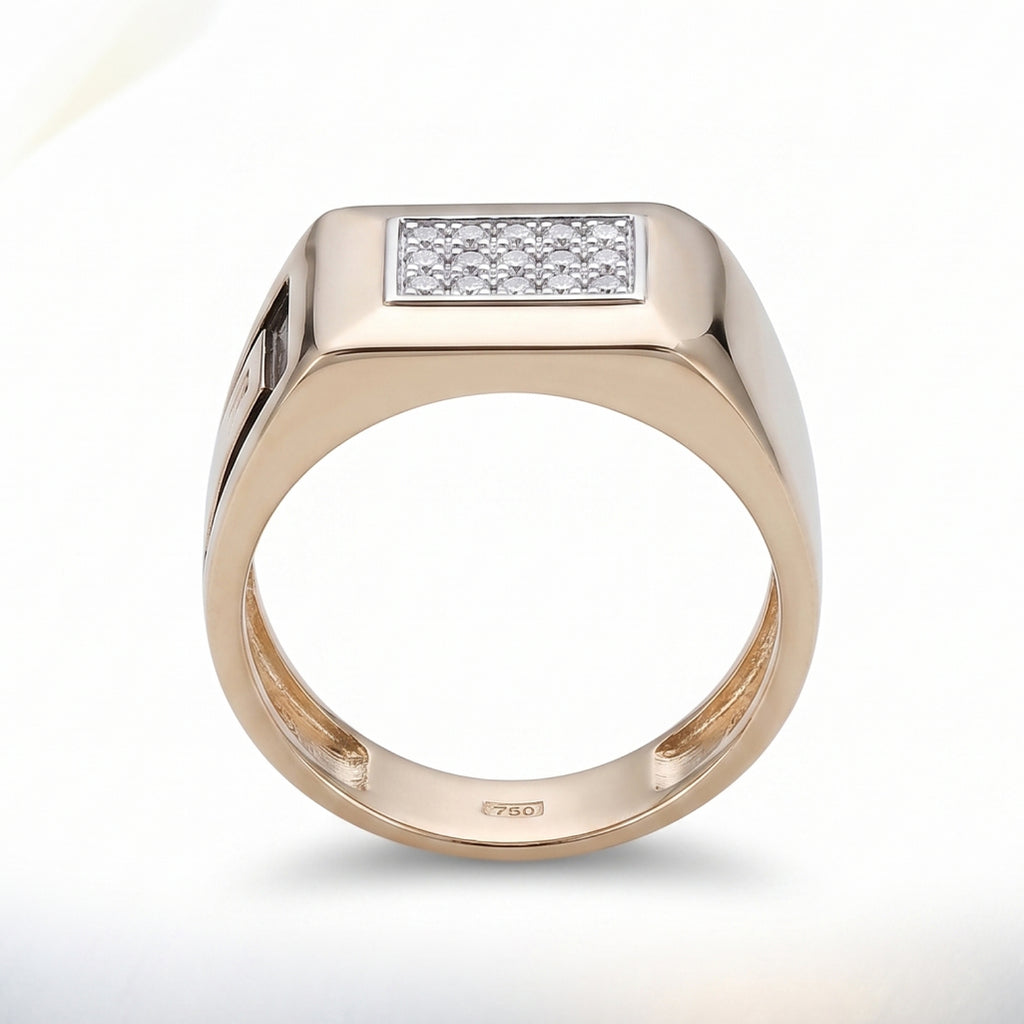 Stone Bar Onyx Signet Ring