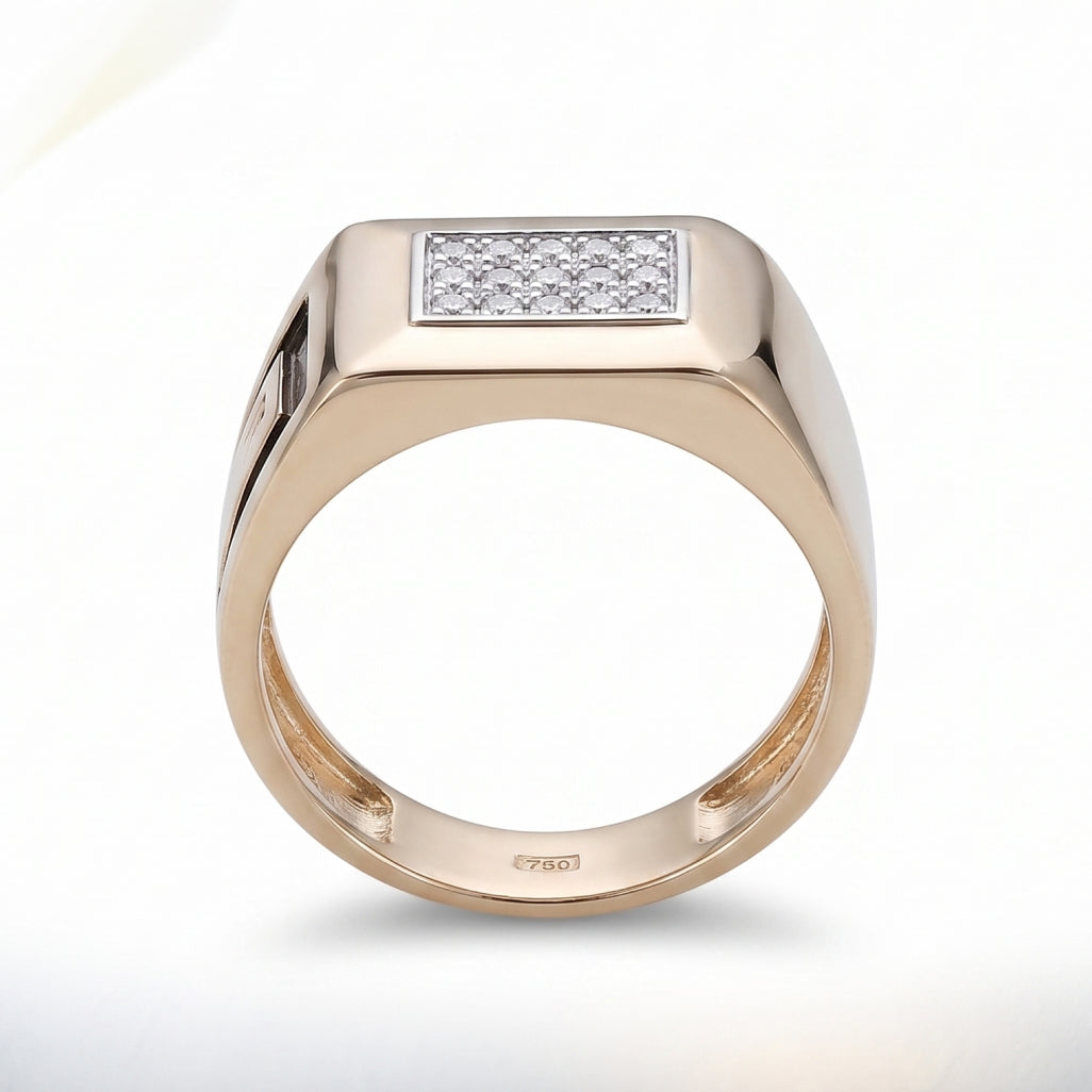 Stone Bar Onyx Signet Ring