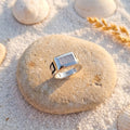 Stone Bar Onyx Signet Ring