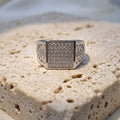 Scroll Shoulder Stone Signet Ring