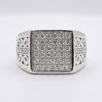 Scroll Shoulder Stone Signet Ring