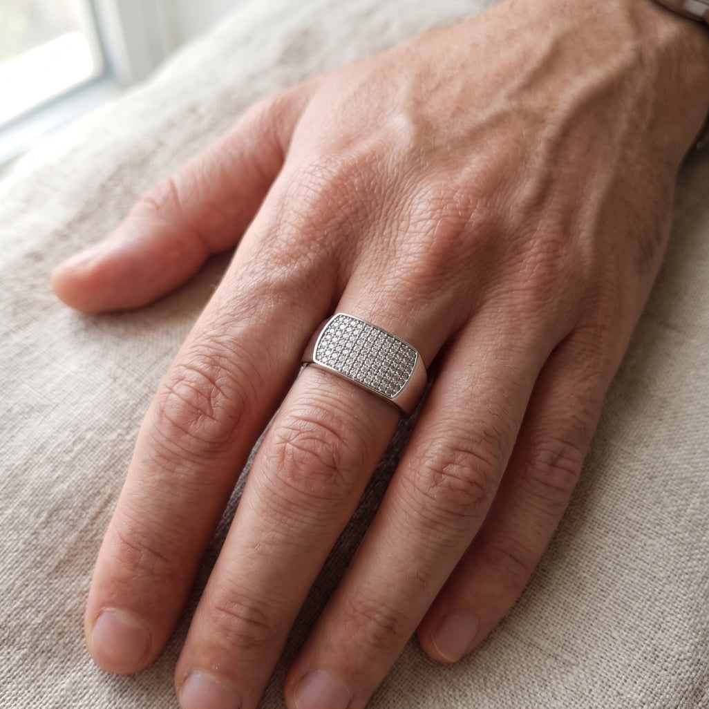 Full Face Stone Signet Ring