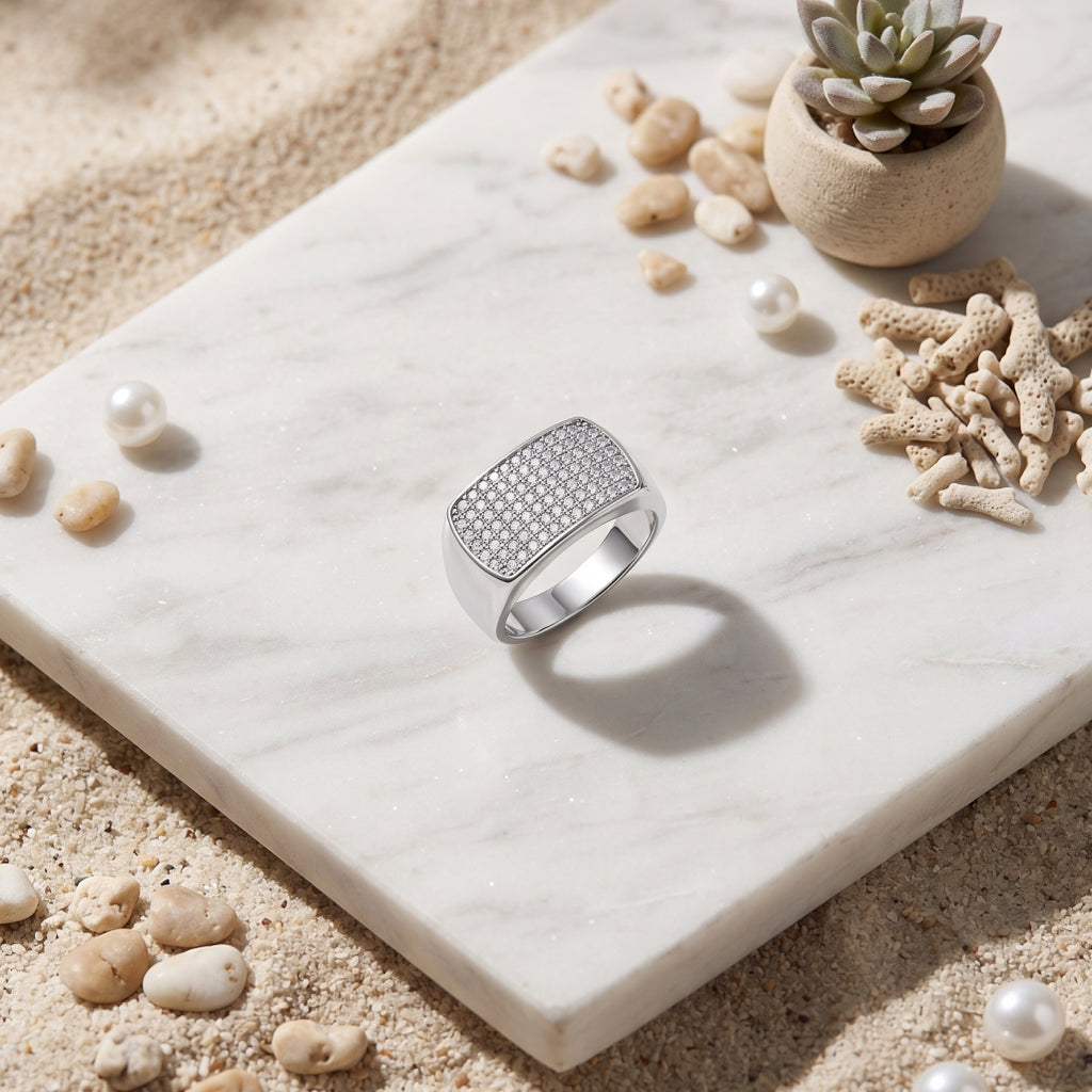 Full Face Stone Signet Ring