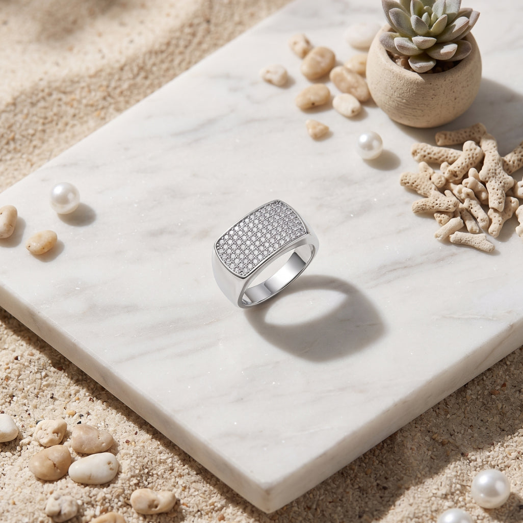 Full Face Stone Signet Ring