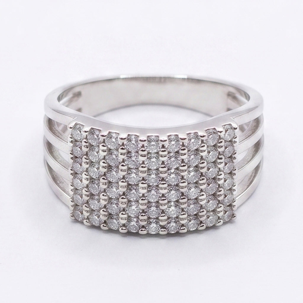 Five Row Stone Band Ring