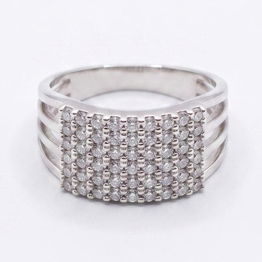 Five Row Stone Band Ring