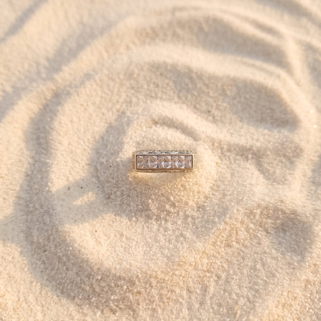 Princess Row Signet Ring