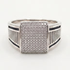 Grid Fence Signet Ring