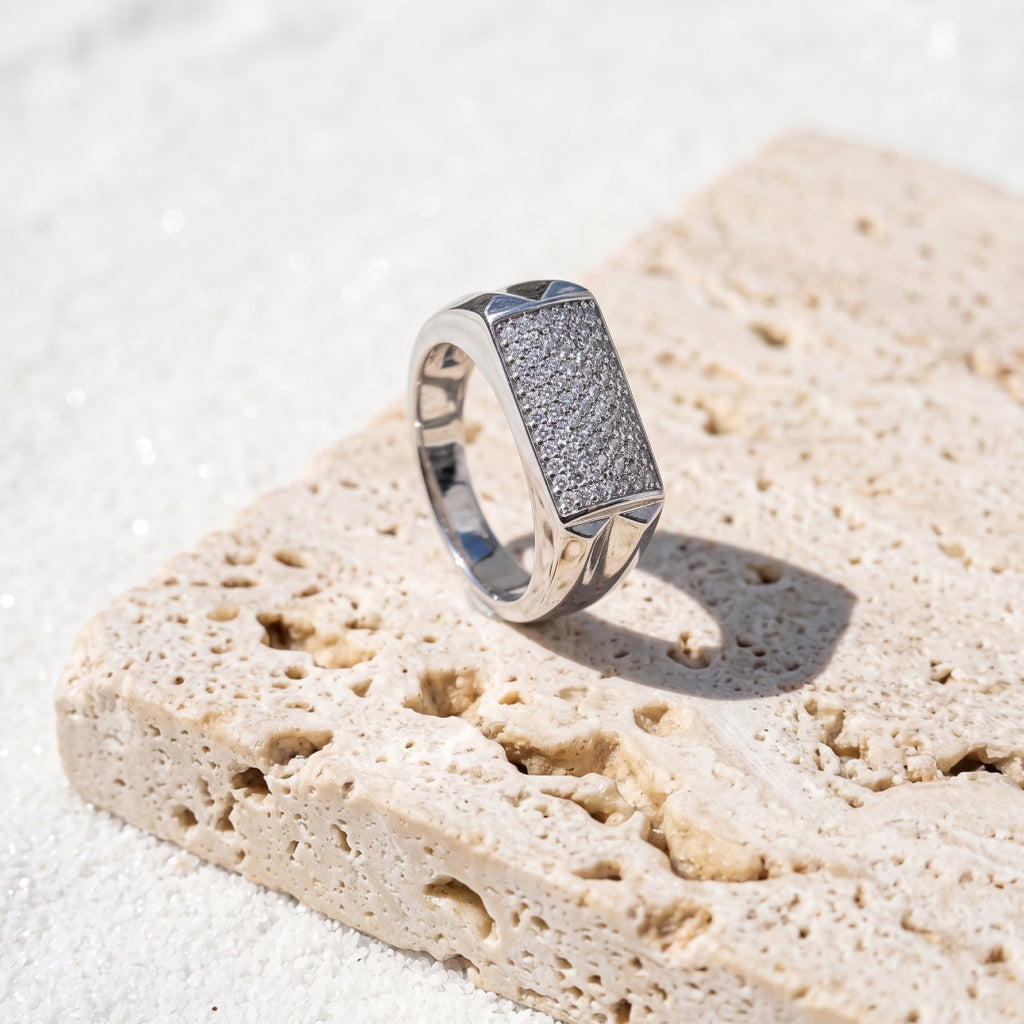 Arrow Cut Signet Ring