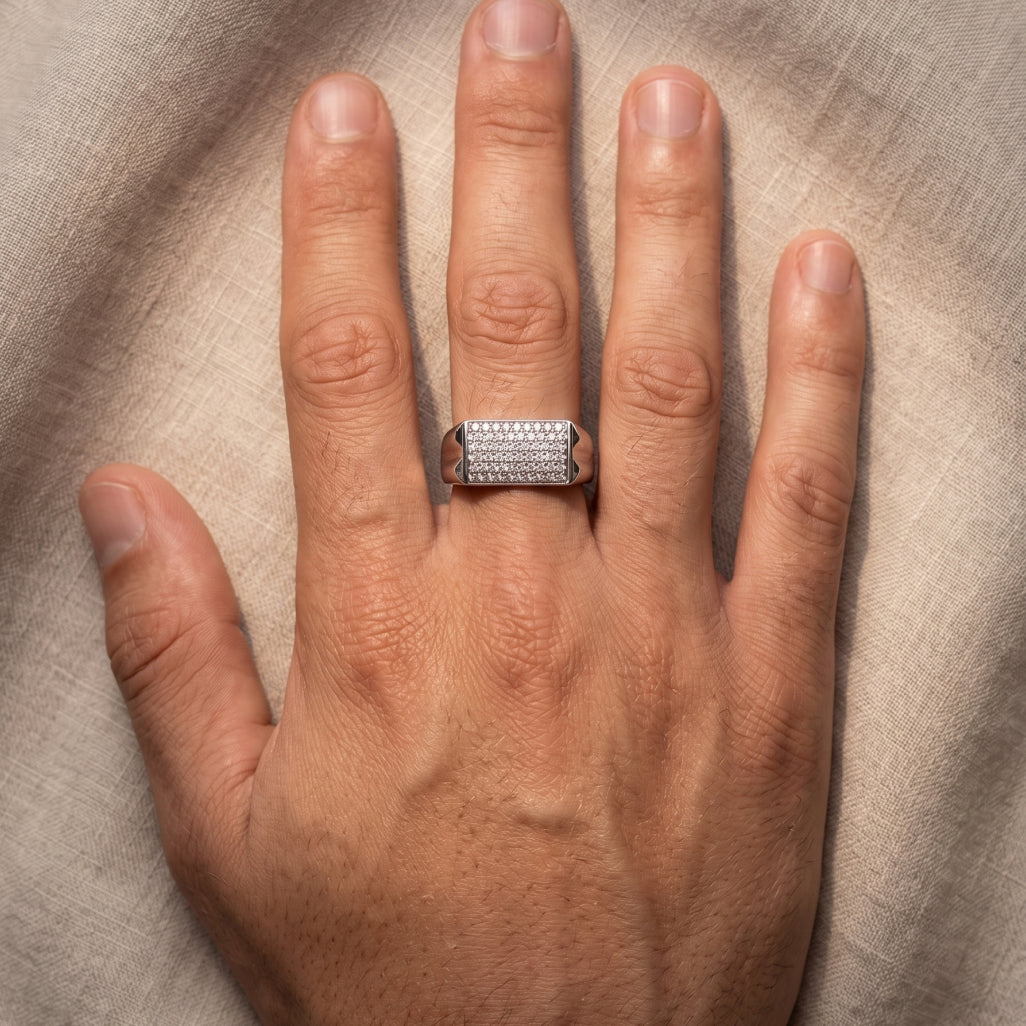 Arrow Cut Signet Ring